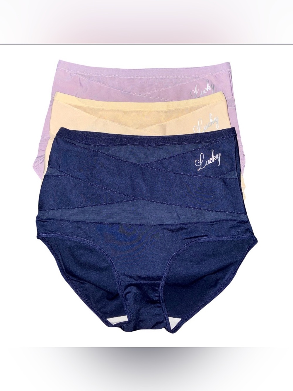 Women's 3-Pack High-Waist Light Tummy Control Briefs-NIP